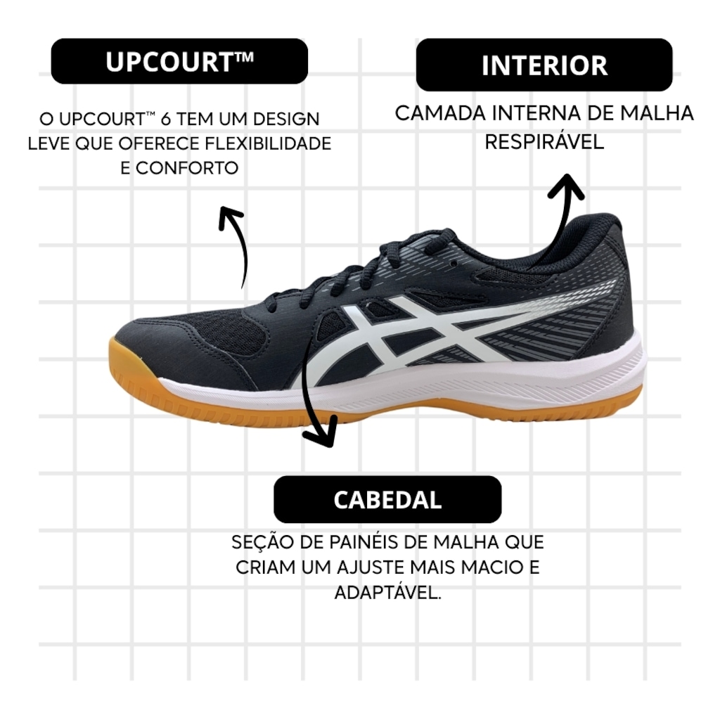 Imagem 3 do produto Tênis ASICS Upcourt 6 - Feminino