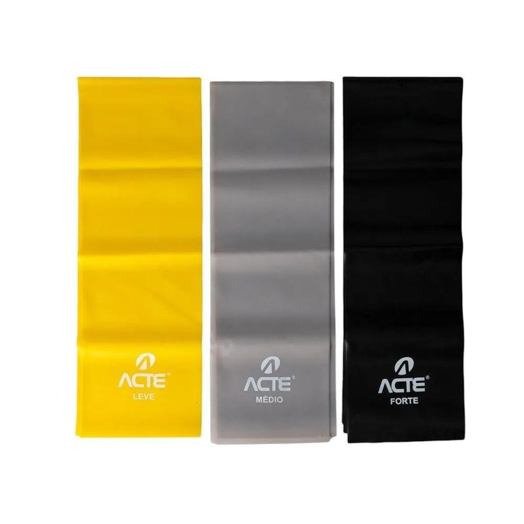 Imagem 2 do produto Kit Faixa Elástica Acte Látex Band T13-A - 3 Unidades