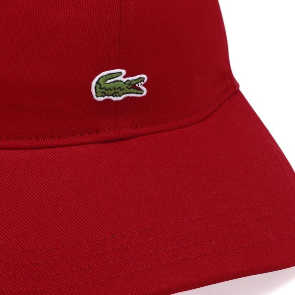 Imagem 3 do produto Boné Aba Curva Lacoste Rk4312 Core Essentials Sarja - strapback - Adulto