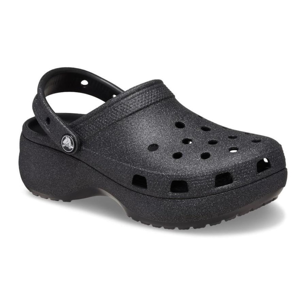 Imagem 2 do produto Sandália Crocs Plataform Glitter Clog Black - Feminino
