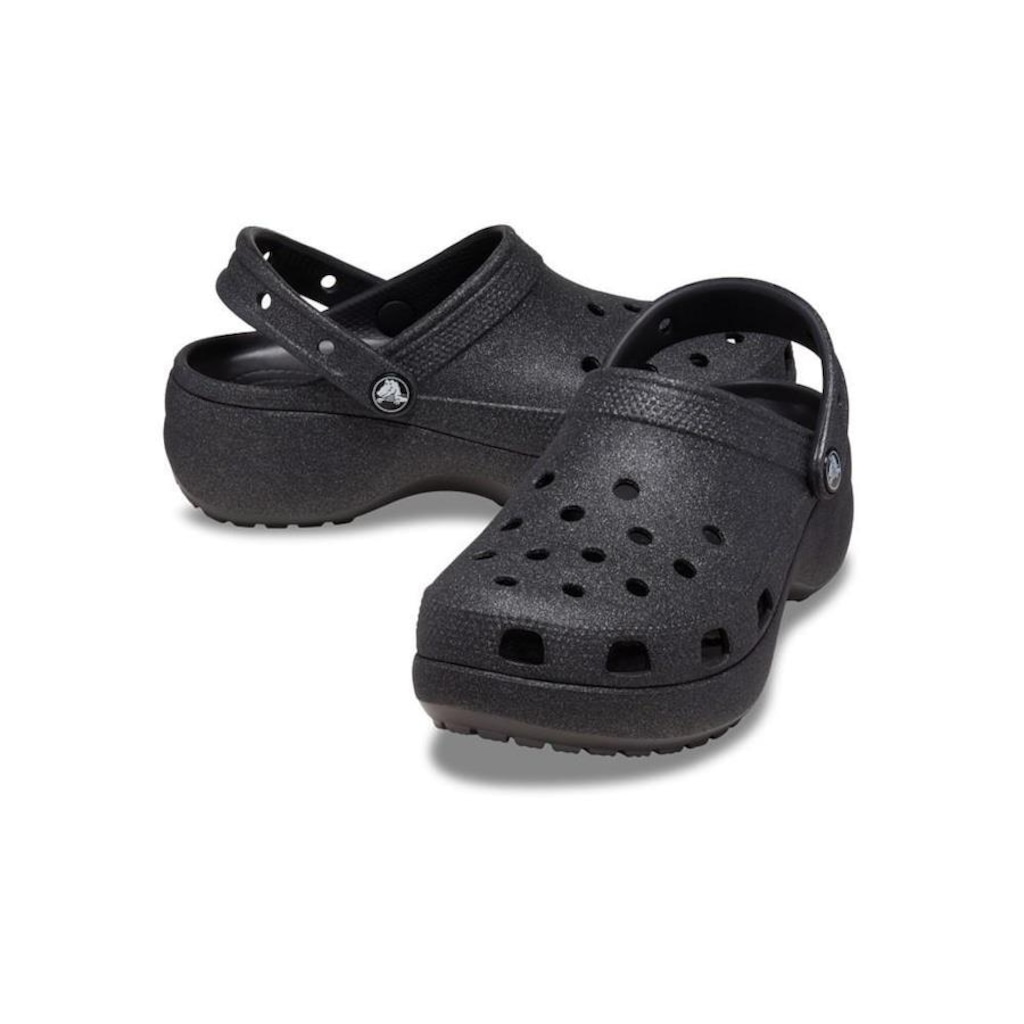 Imagem 4 do produto Sandália Crocs Plataform Glitter Clog Black - Feminino