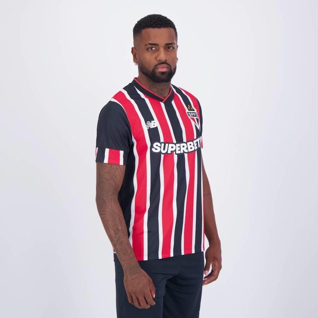 Imagem 3 do produto Camisa do São Paulo II 2024 New Balance com Patrocínio 7 Lucas - Masculina