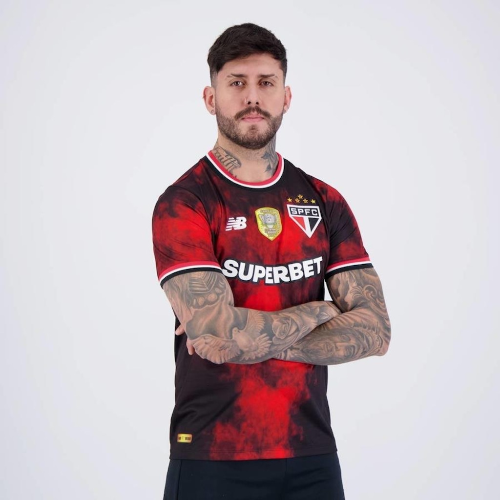 Imagem 2 do produto Camisa do São Paulo Iii 2024 Patch Campeão Copa do Brasil 2023 New Balance - Masculina
