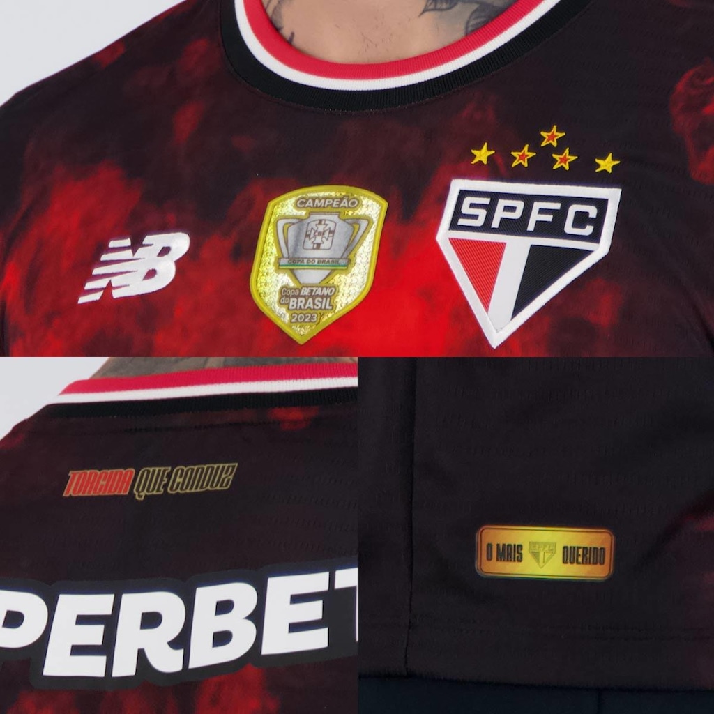 Imagem 5 do produto Camisa do São Paulo Iii 2024 Patch Campeão Copa do Brasil 2023 New Balance - Masculina