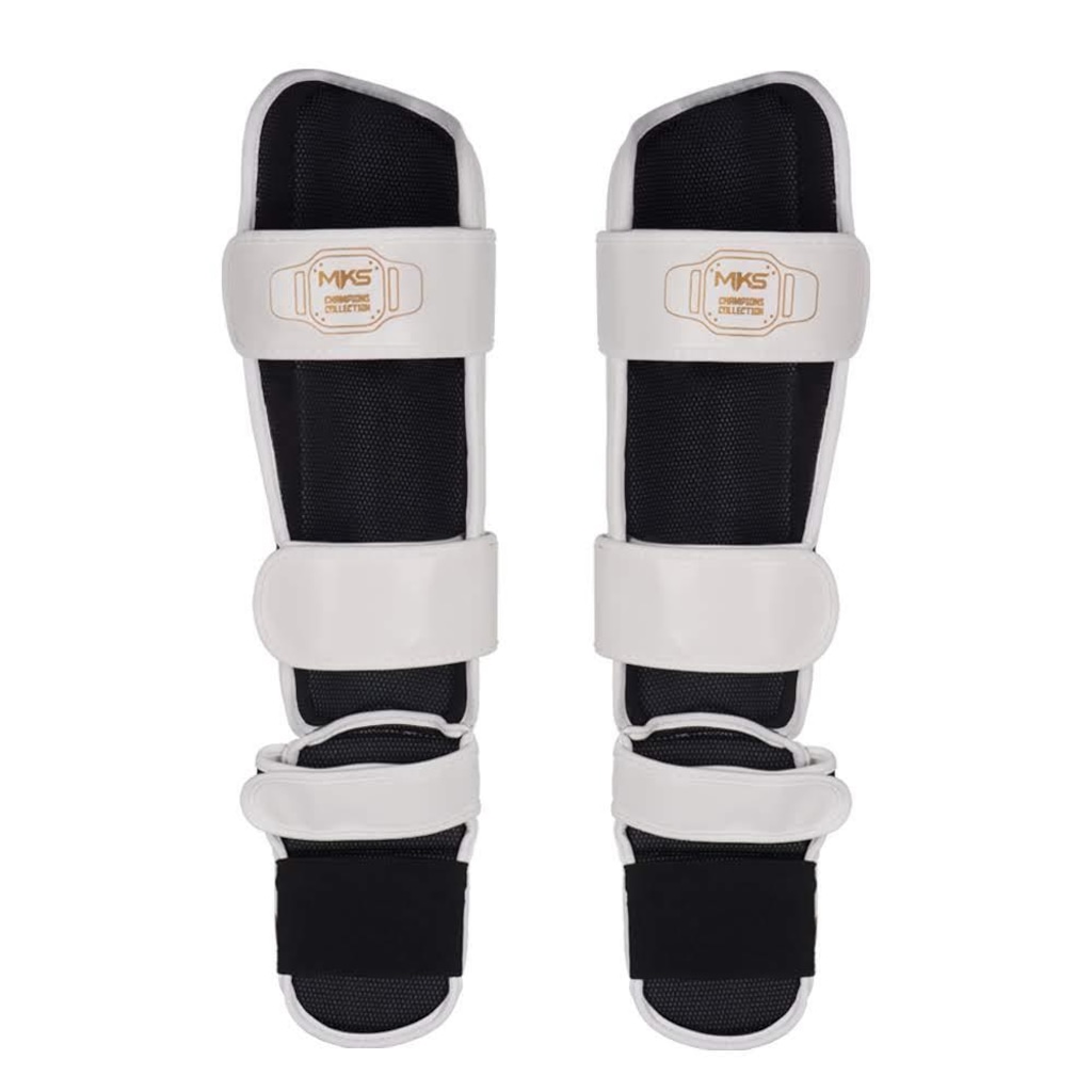 Imagem 4 do produto Caneleira MKS Champions III Branco/Dourado