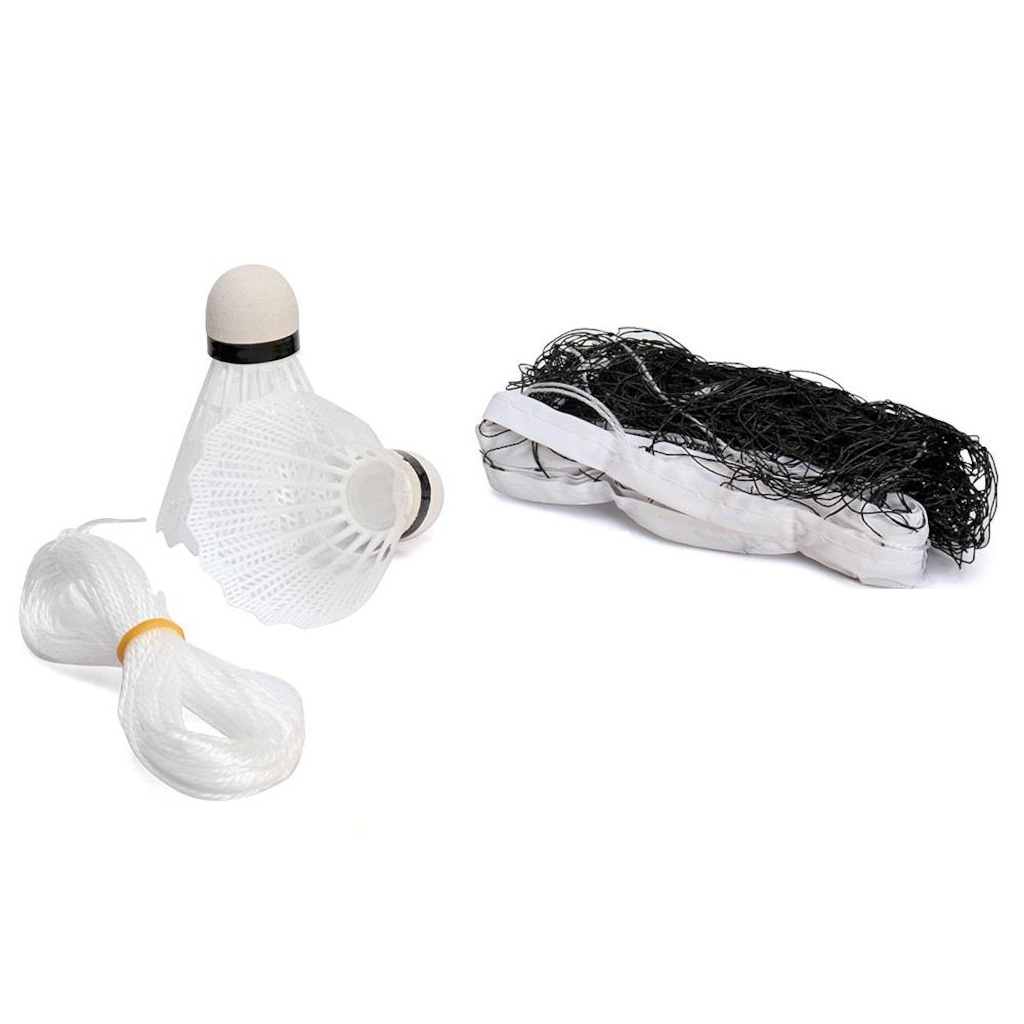 Imagem 3 do produto Kit Badminton Hyper com 4 Raquetes + 2 Petecas Rede + Postes