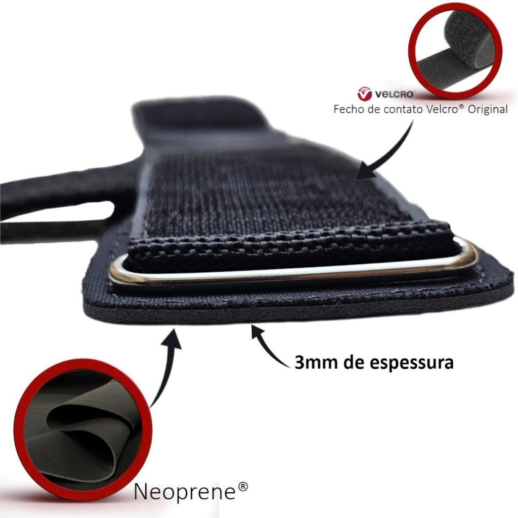 Imagem 3 do produto Strap Rhino Tala com Munhequeira Macia Musculação