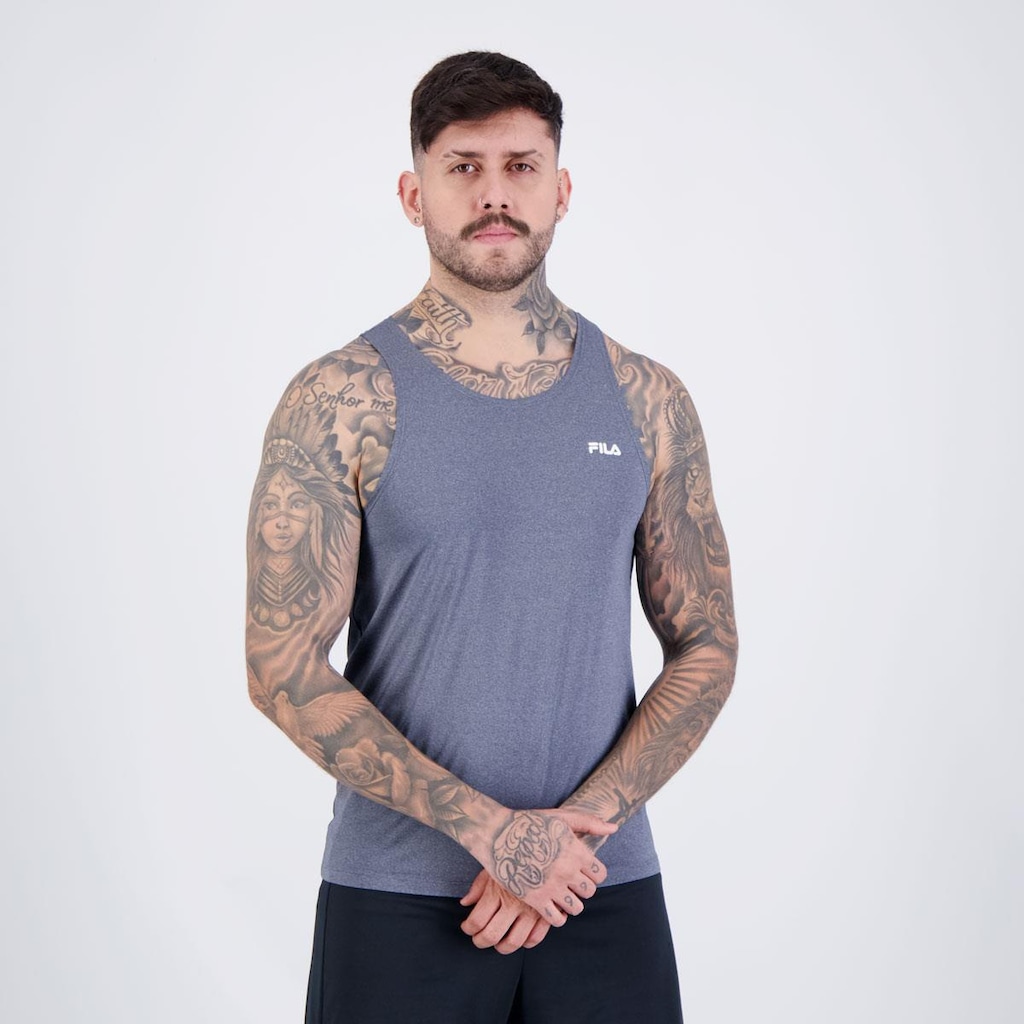 Imagem 2 do produto Camiseta Regata Fila Sport Melange Lux Masculina
