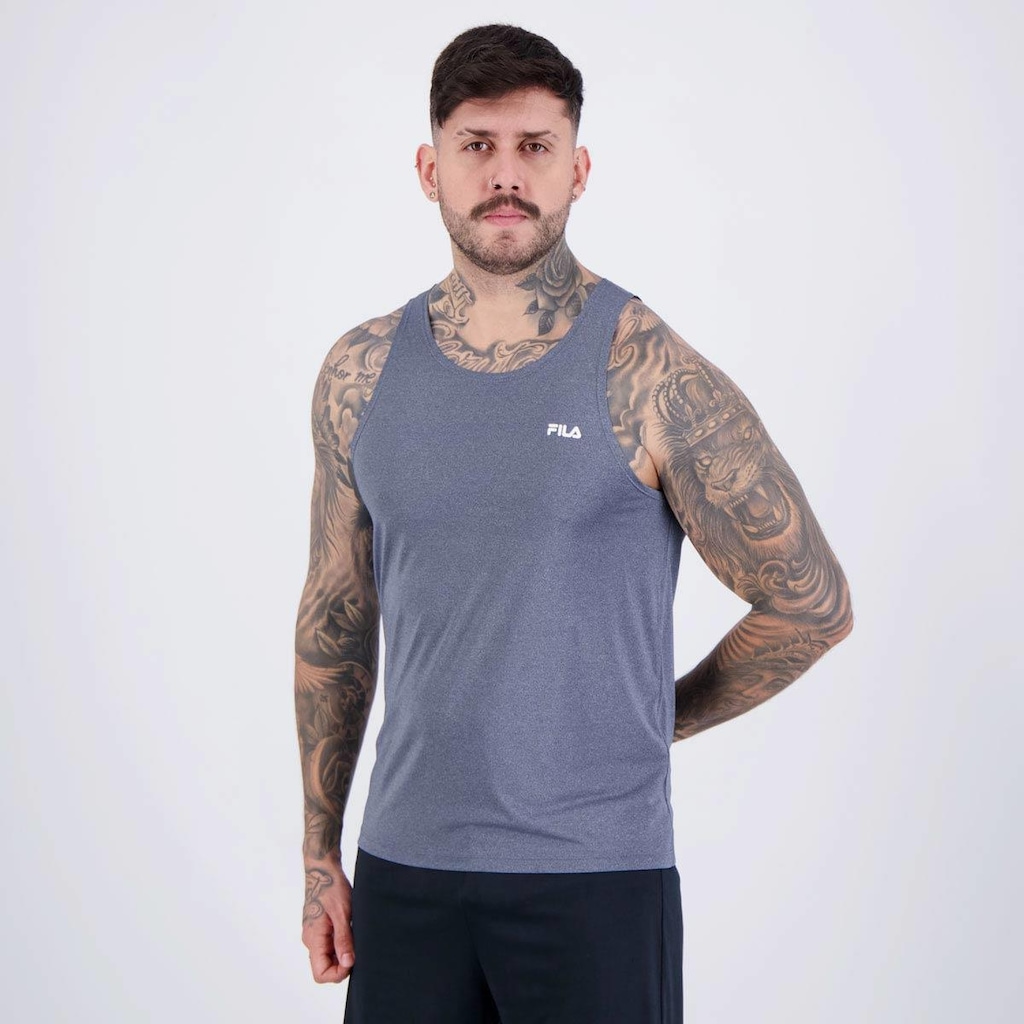 Imagem 3 do produto Camiseta Regata Fila Sport Melange Lux Masculina