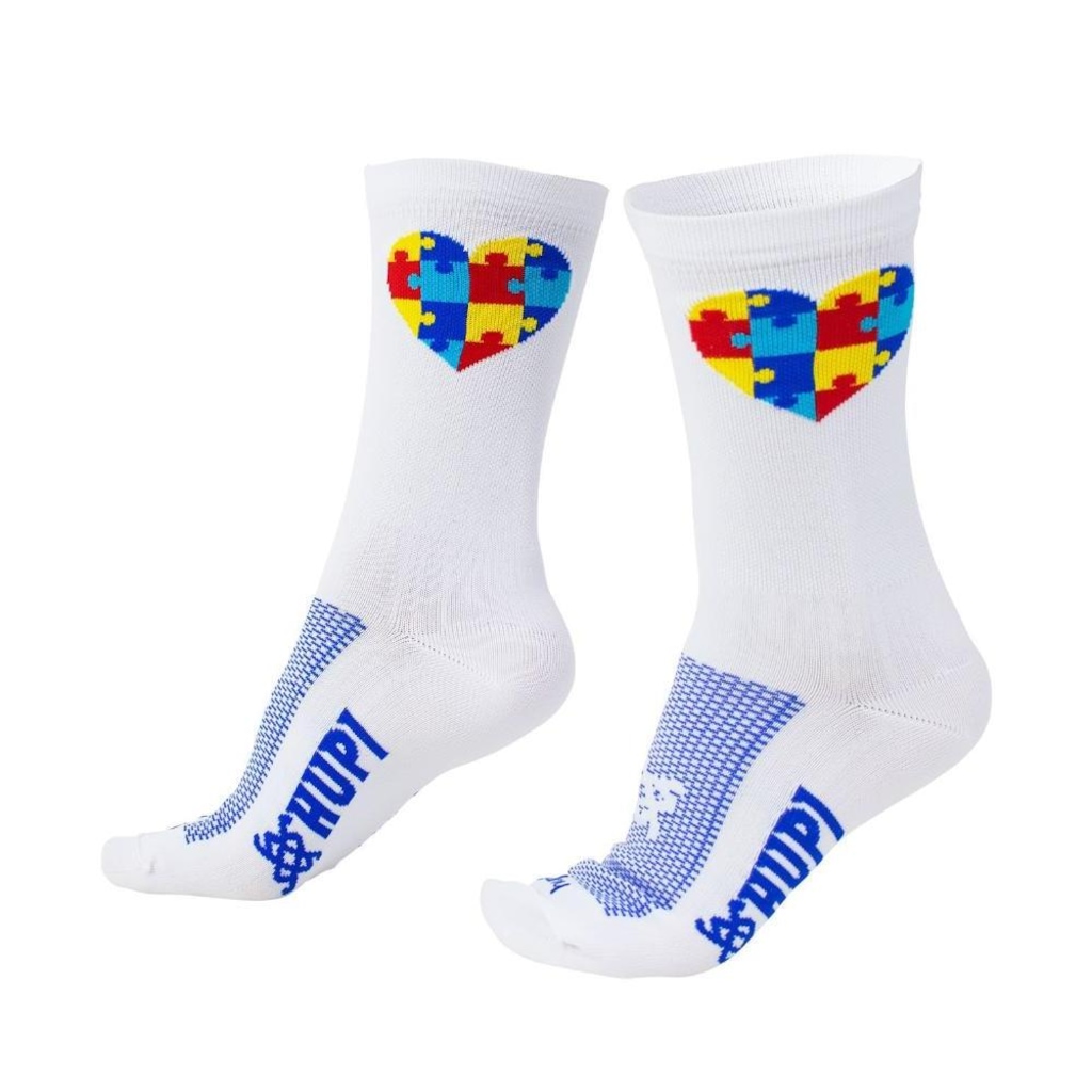 Imagem 2 do produto Meia Cano Longo Hupi Esportiva Tea Autismo - 02 Pares - Unissex