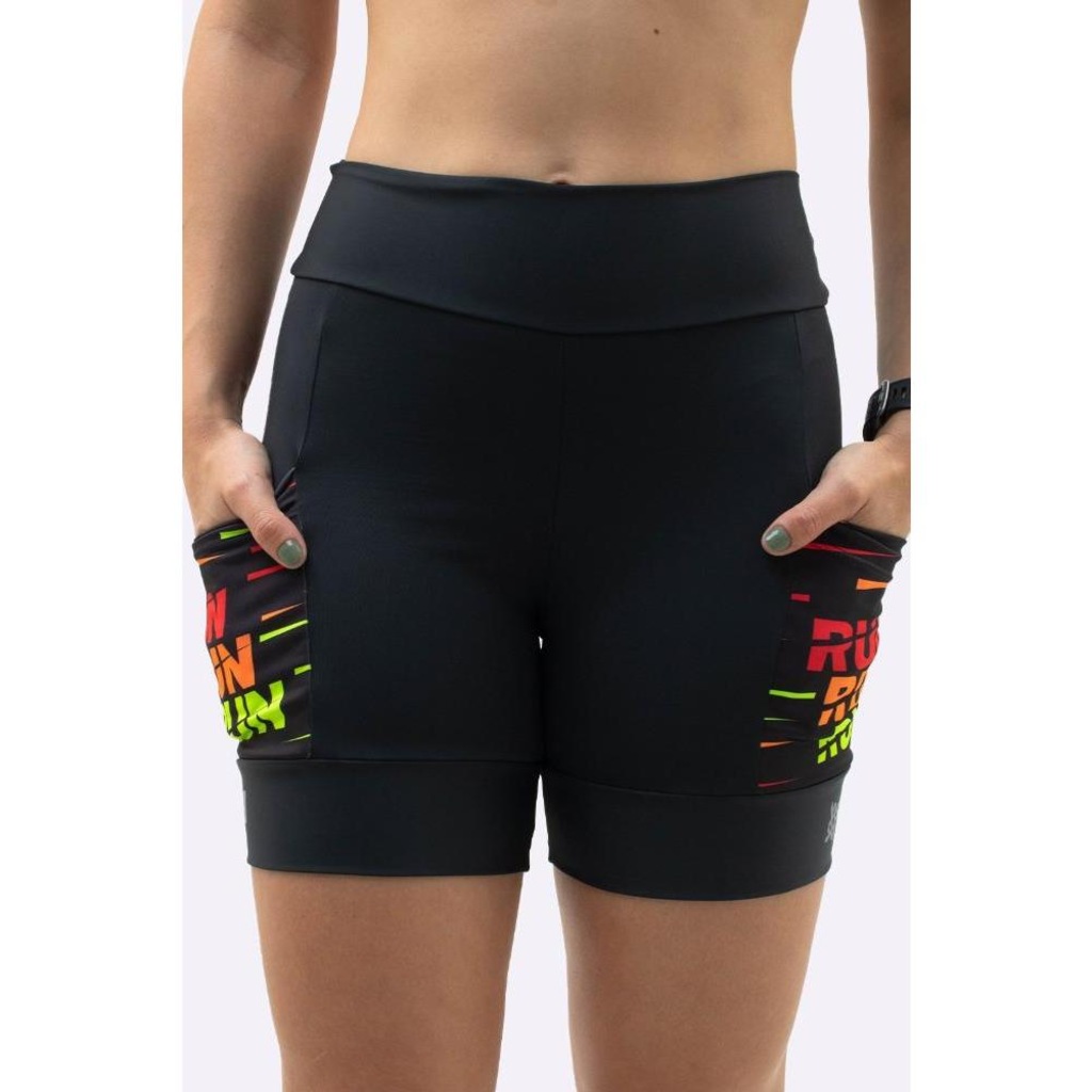 Imagem 3 do produto Bermuda de Compressão Hupi Curta Run Run Run - Feminina