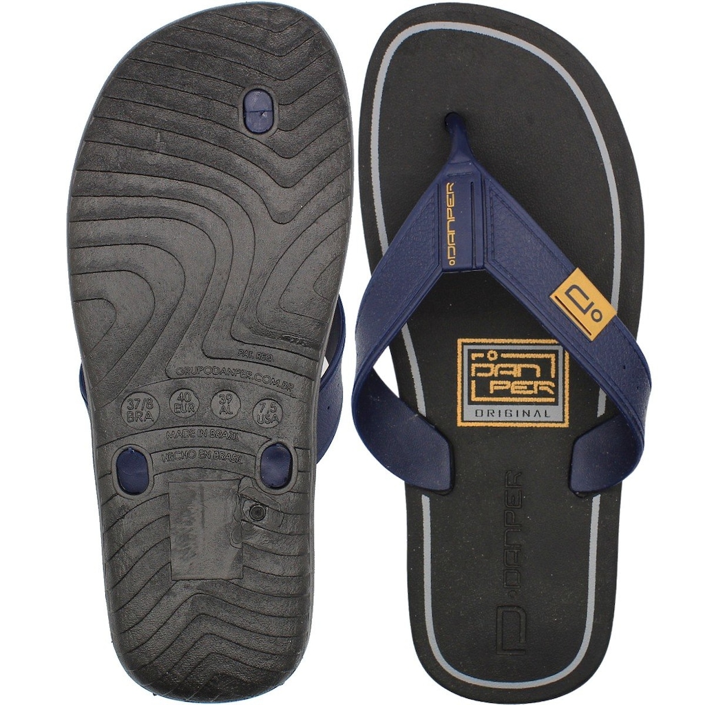 Imagem 3 do produto Chinelo de Dedo Danper Tira Larga Macio Logo Masculino