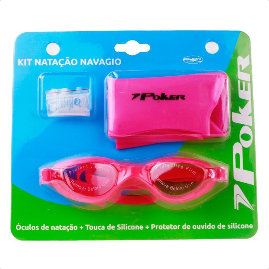 Imagem 2 do produto Kit Natação Poker Navagio Óculos+Touca+Protetor de Ouvido