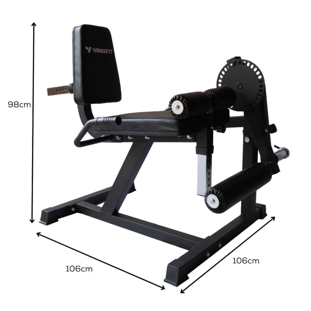 Imagem 2 do produto Cadeira Extensora e Flexora Ajuste de Cargas Anilhas Yangfit