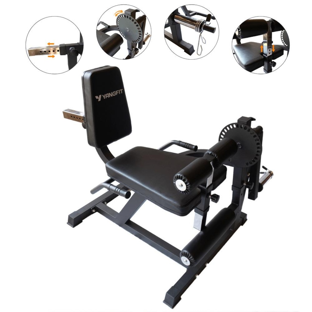 Imagem 3 do produto Cadeira Extensora e Flexora Ajuste de Cargas Anilhas Yangfit