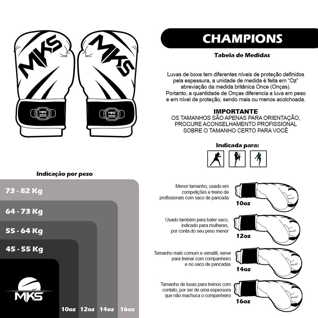 Imagem 2 do produto Luva de Boxe Mks Champions III - Adulto