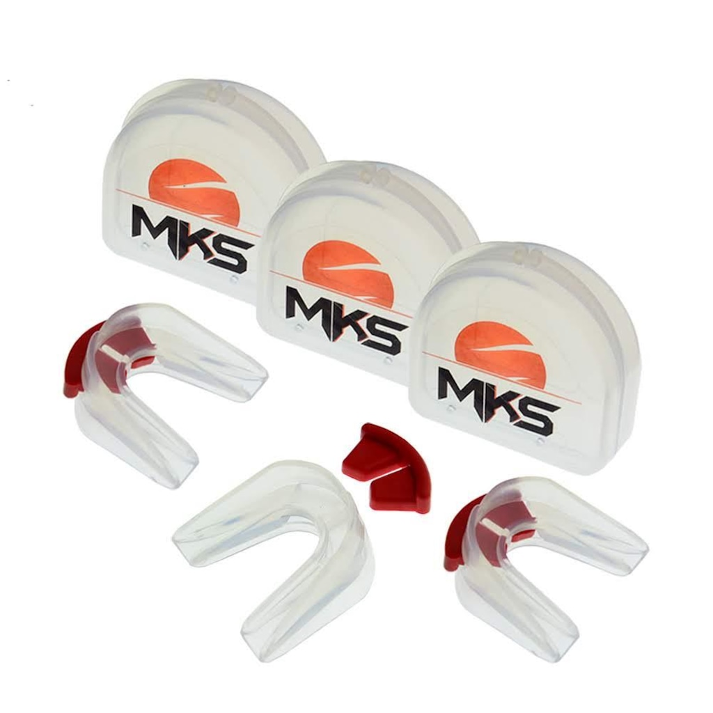 Imagem 2 do produto Protetor Bucal MKS - Duplo (Pack com 3 + Estojos)
