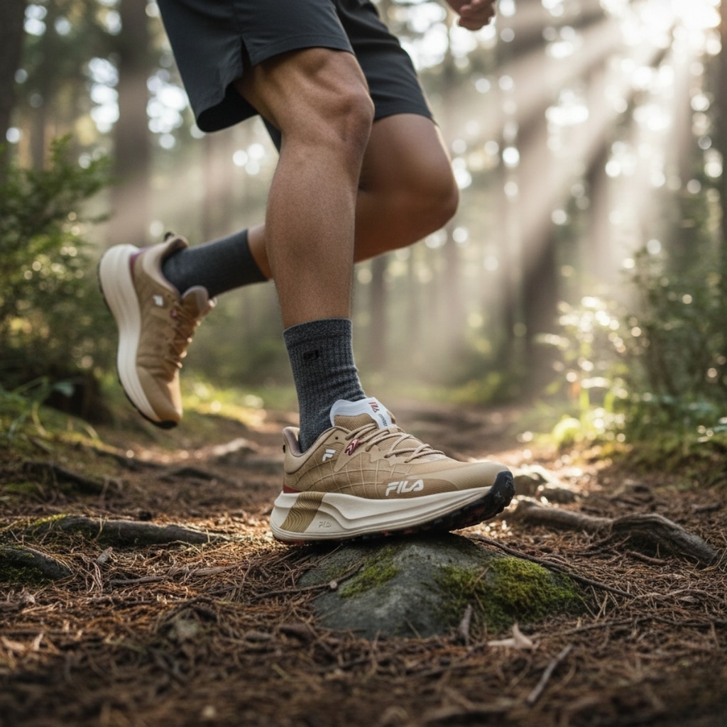 Imagem 5 do produto Kit Tênis Fila Racer Skytrail + Meia - Masculino