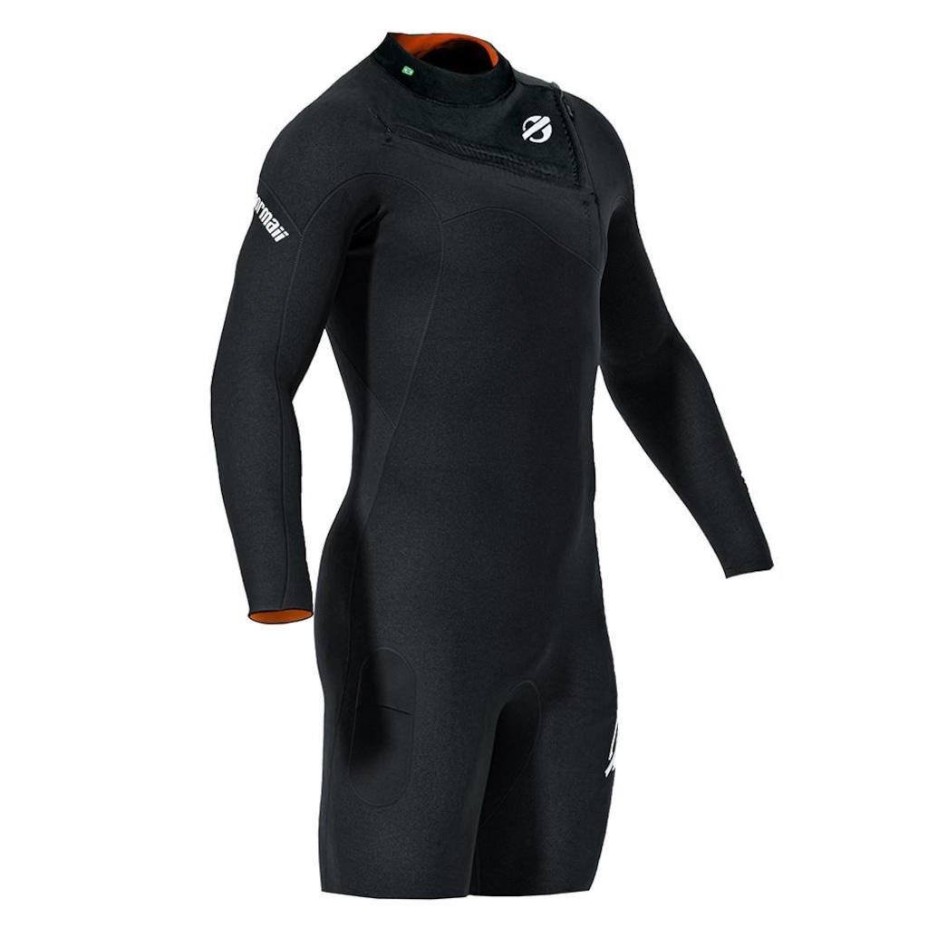 Imagem 3 do produto Short John Manga Longa Mormaii Chestzip 1Mm Flexxxa Pro Uv-Suit 2025 - Masculino