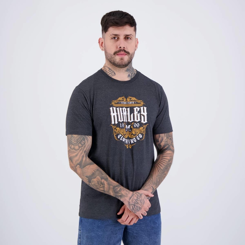 Imagem 2 do produto Camiseta Hurley Label Mescla Masculina