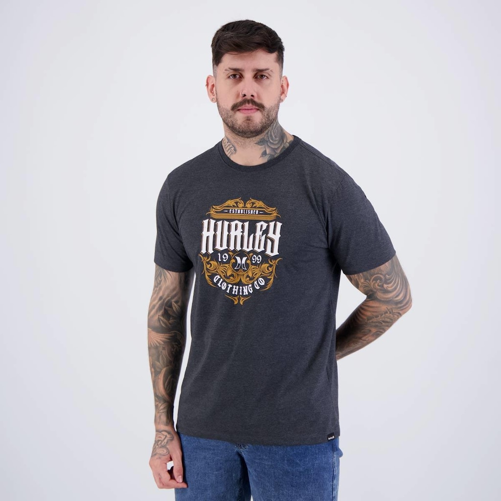 Imagem 3 do produto Camiseta Hurley Label Mescla Masculina