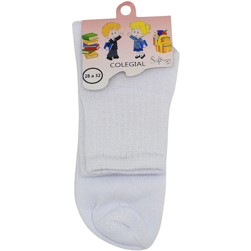 Imagem 2 do produto Meia Infantil Soft Cano Médio Colegial Atoalhada