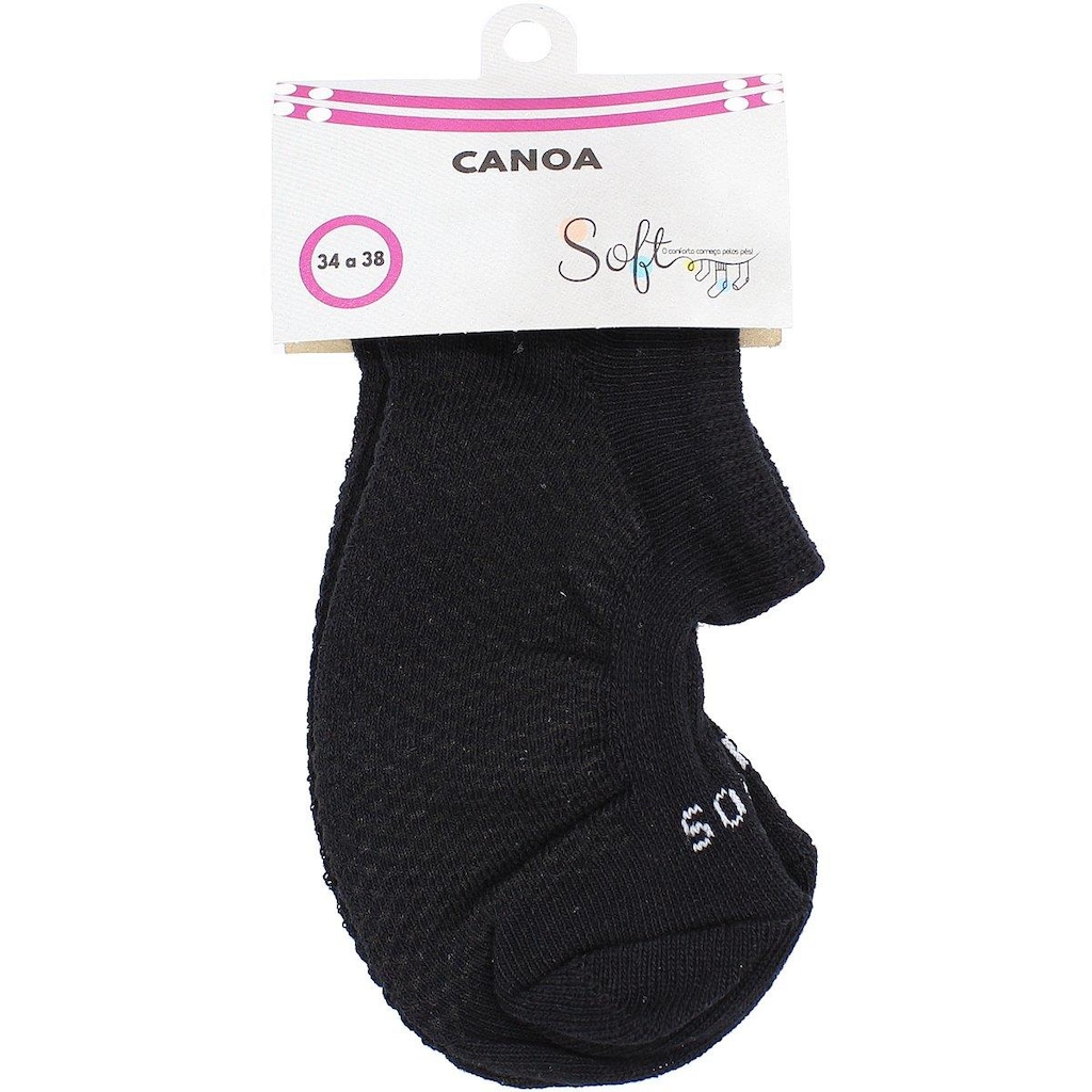 Imagem 2 do produto Meia Soft Canoa Indi Esportiva Atoalhada - 34 a 38 - Feminina