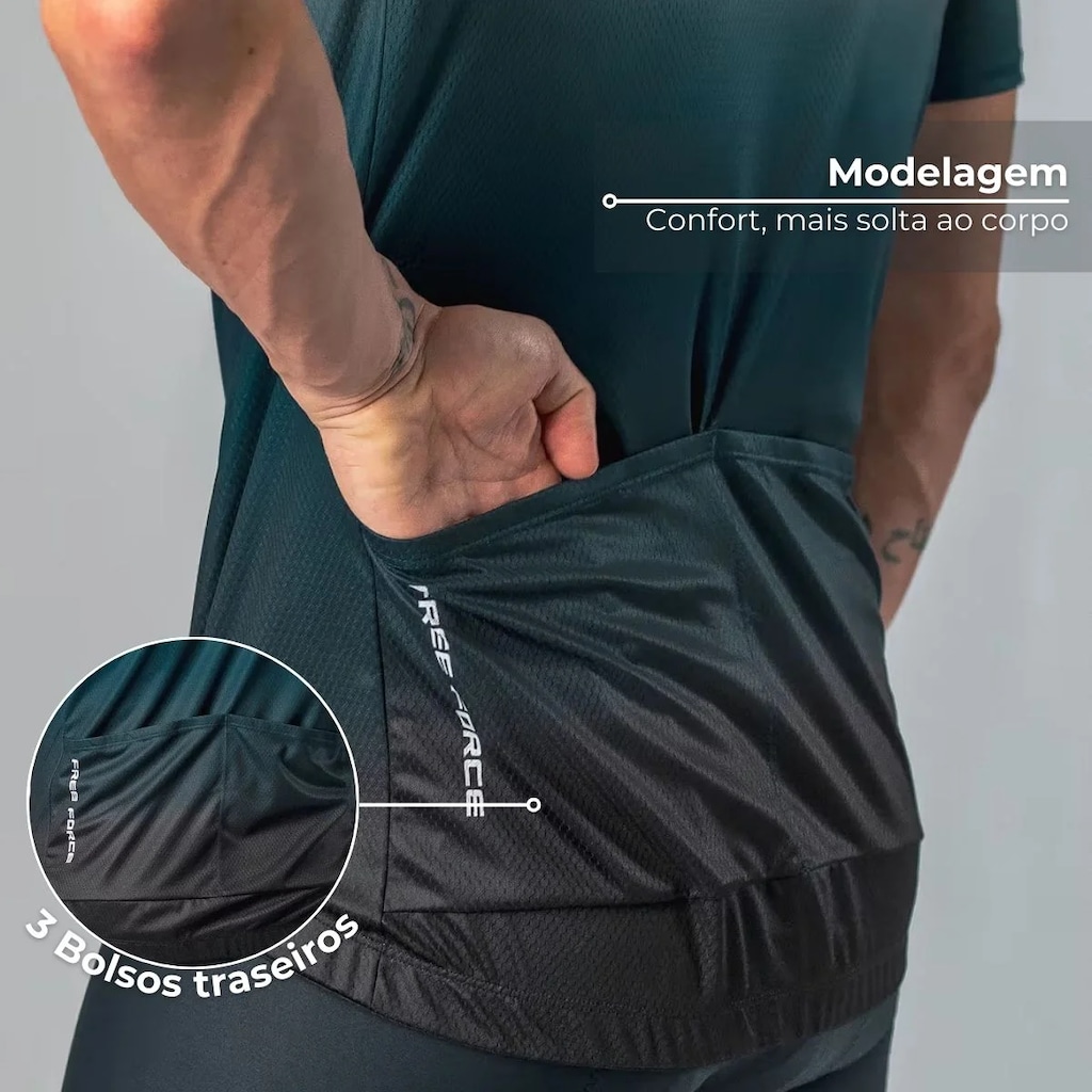Imagem 3 do produto Camisa de Ciclismo Masculina Free Force Basic Dawn