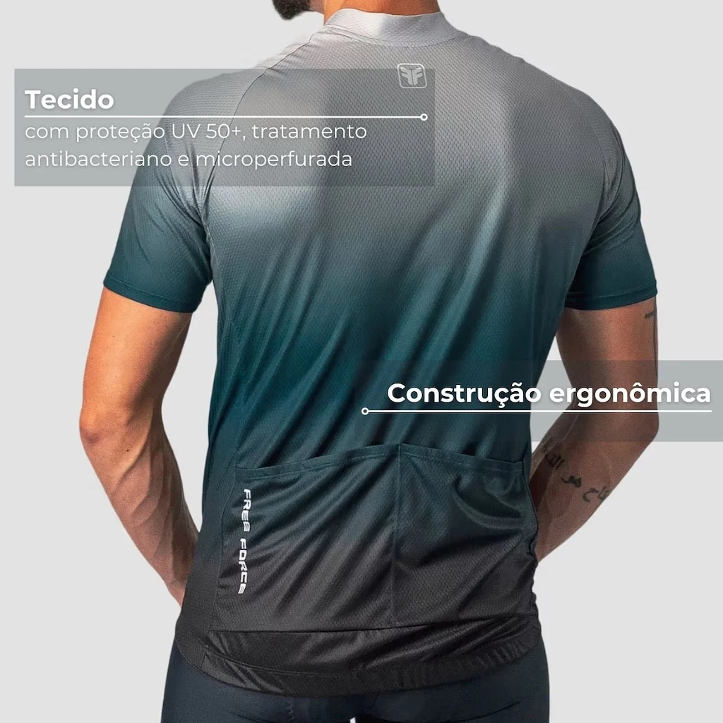 Imagem 2 do produto Camisa de Ciclismo Masculina Free Force Basic Dawn