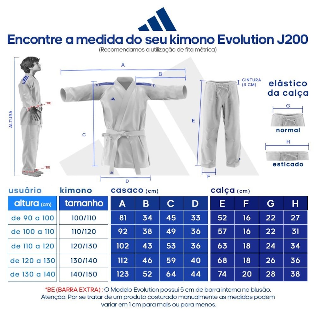 Imagem 2 do produto KIMONO INFANTIL JUDO JIU-JITSU ADIDAS EVOLUTION J200E-NL BRANCO