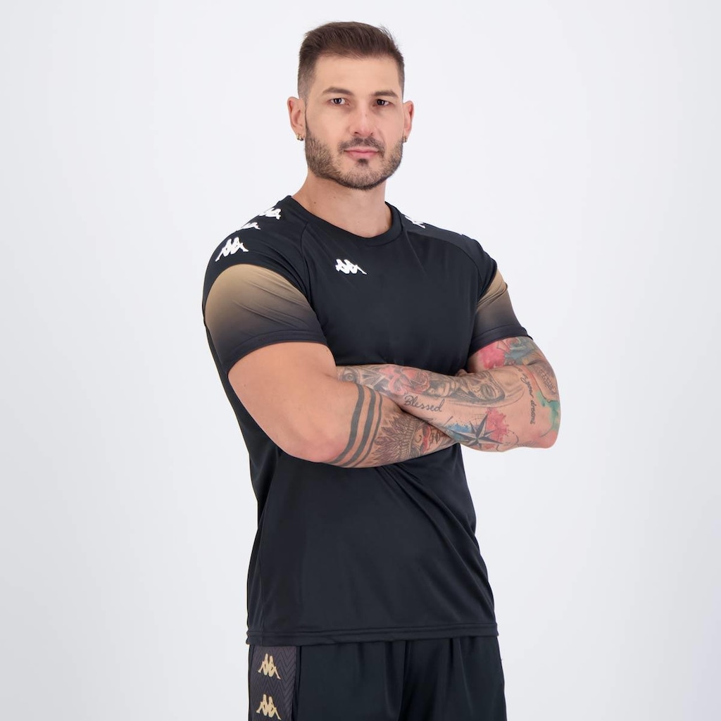 Imagem 2 do produto Camiseta Kappa Bearr Preta e Dourada