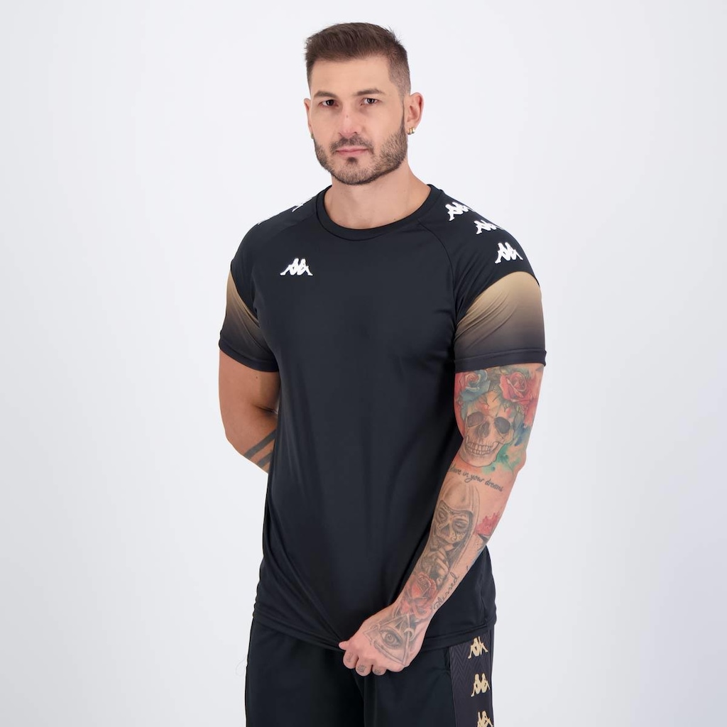 Imagem 3 do produto Camiseta Kappa Bearr Preta e Dourada