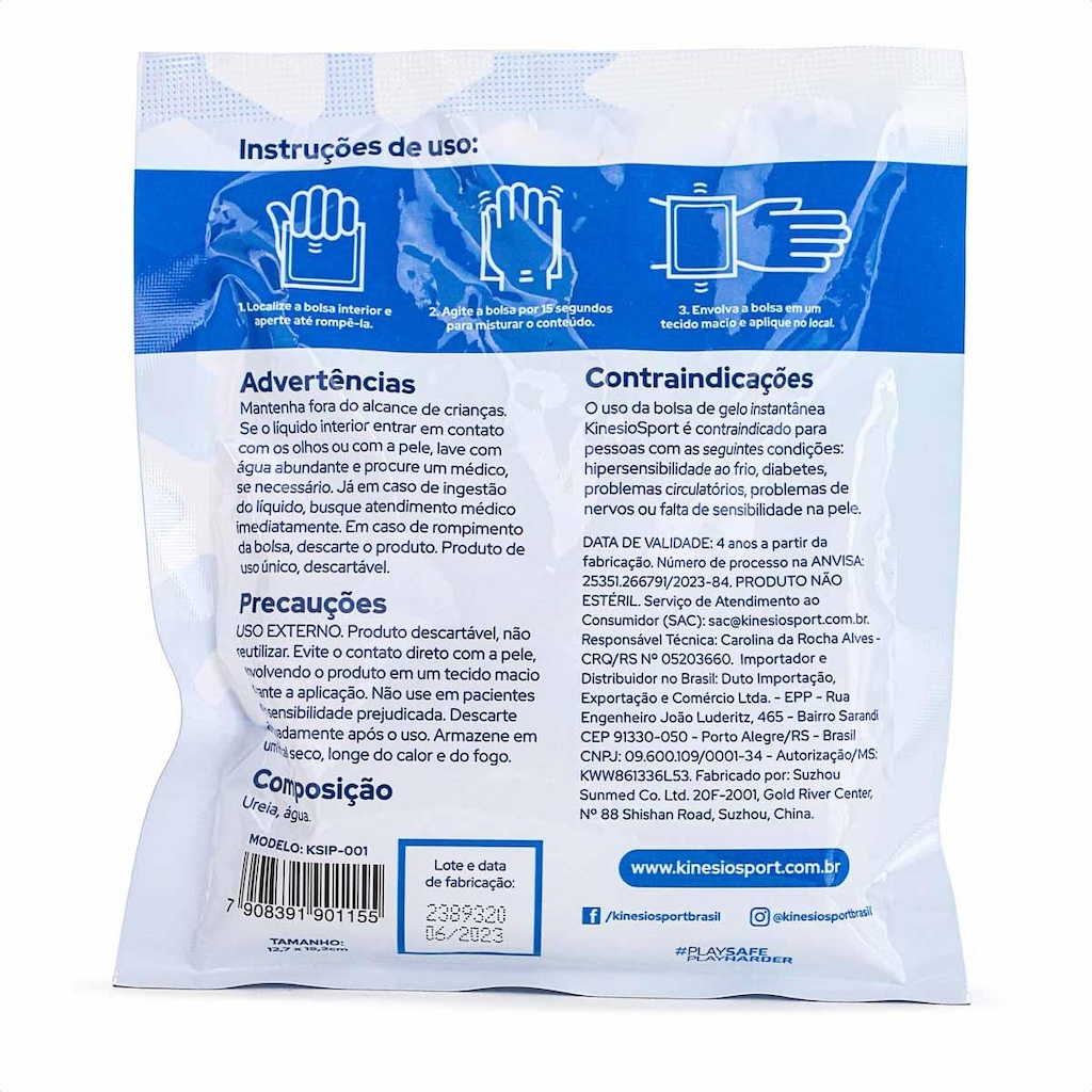Imagem 3 do produto Bolsa de Gelo Instantânea e Descartável Kinesiosport