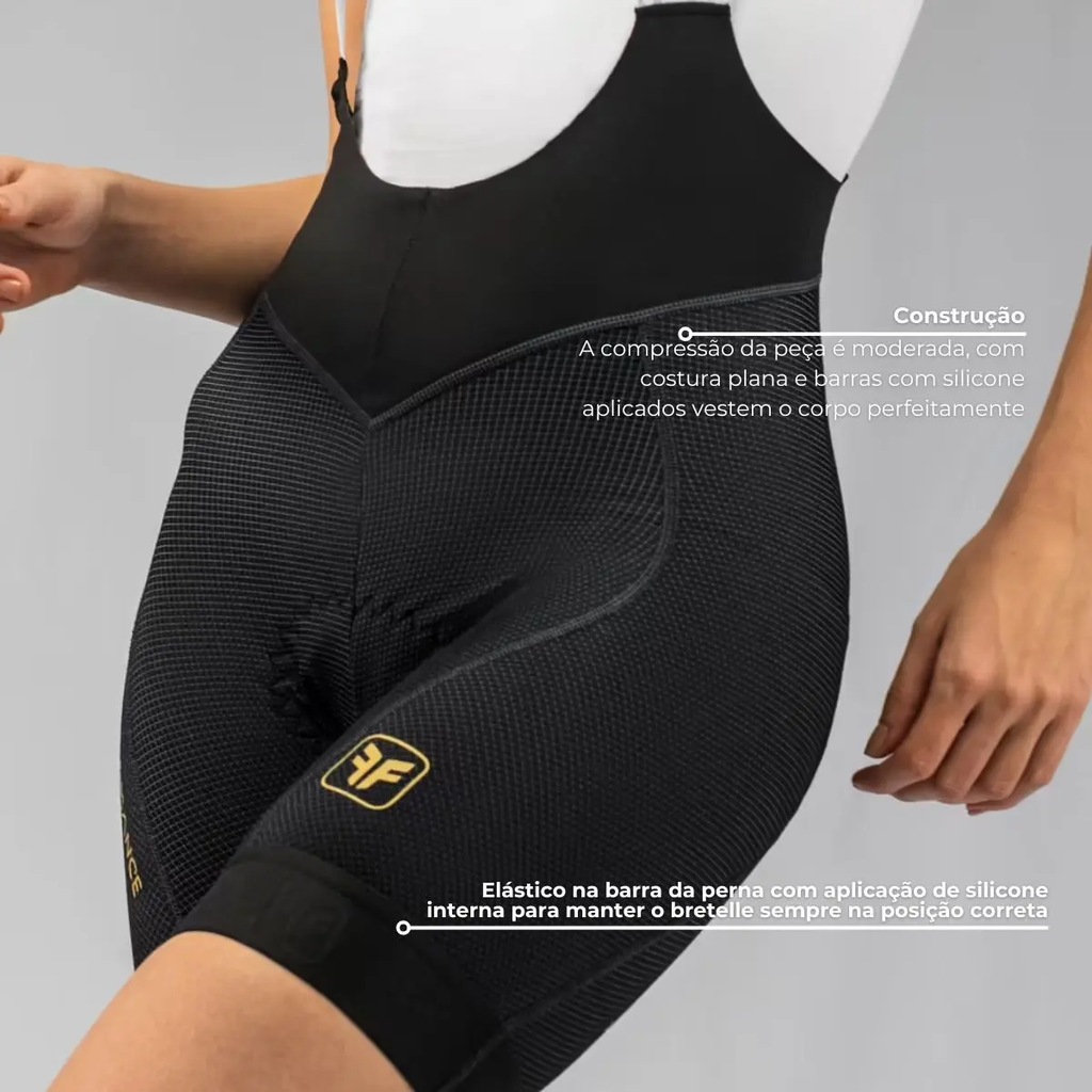 Imagem 4 do produto Bretelle Ciclismo Feminino Free Force Performance Gel + Meia