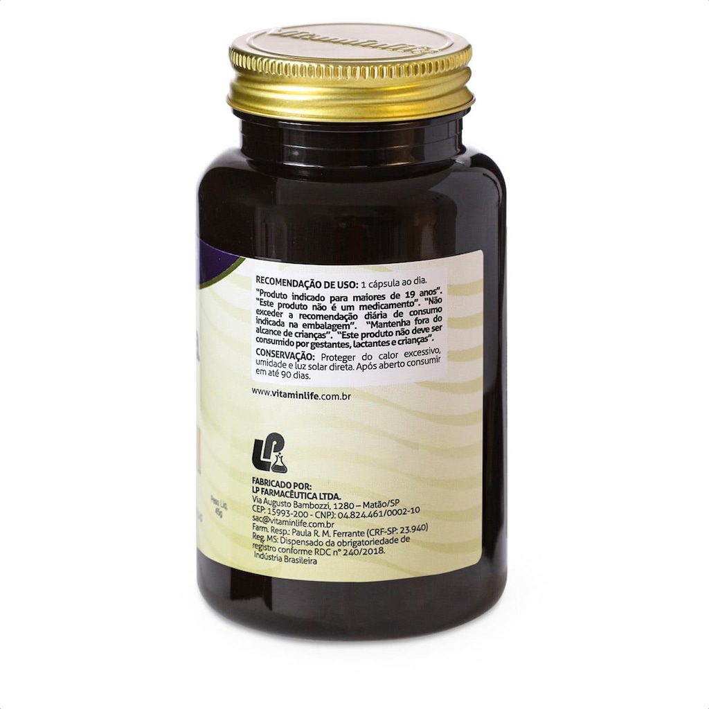 Imagem 3 do produto Suplemento Vitamínico Vitaminlife Arginina + Boro - 60 Cápsulas