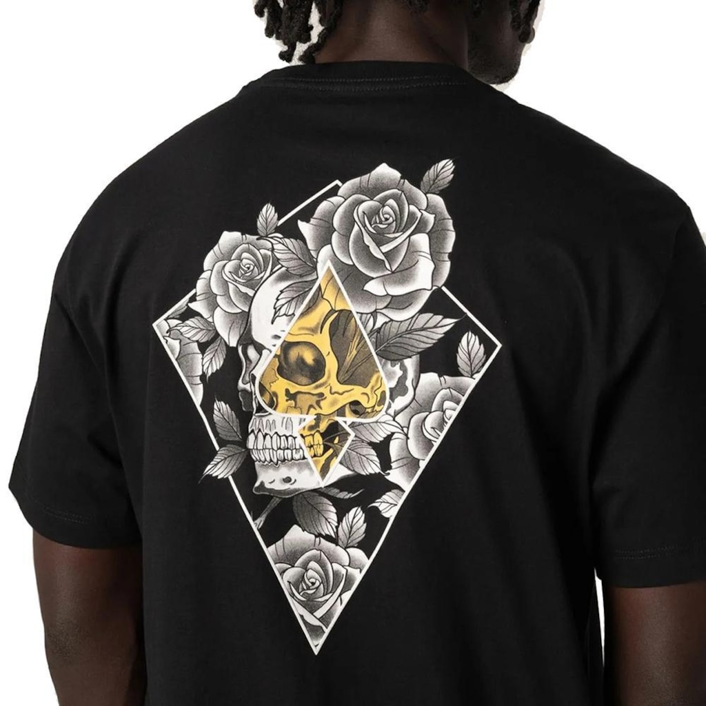 Imagem 4 do produto Camiseta Mcd Caveira Rosas - Masculina