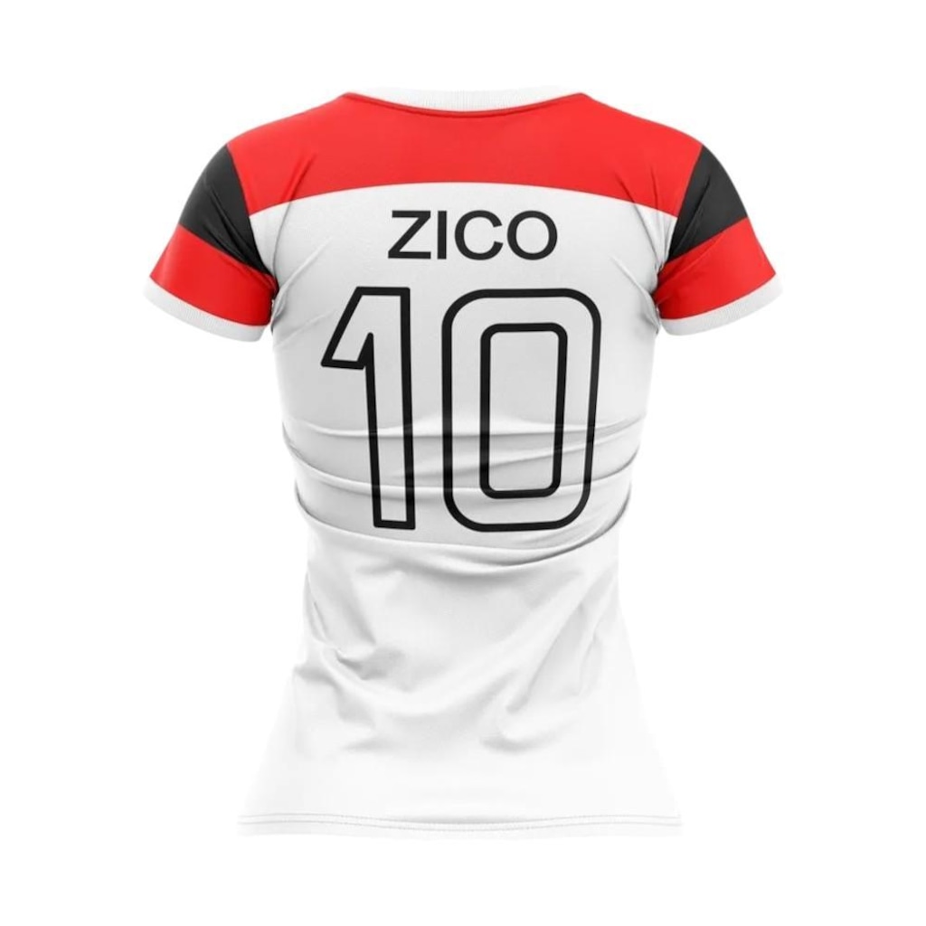 Imagem 2 do produto Camisa Braziline Babylook Flamengo Zico - Feminina