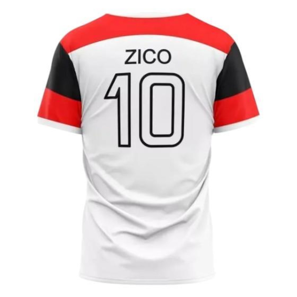 Imagem 2 do produto Camisa Braziline Flamengo Zico Retro Adt Dry - Masculina