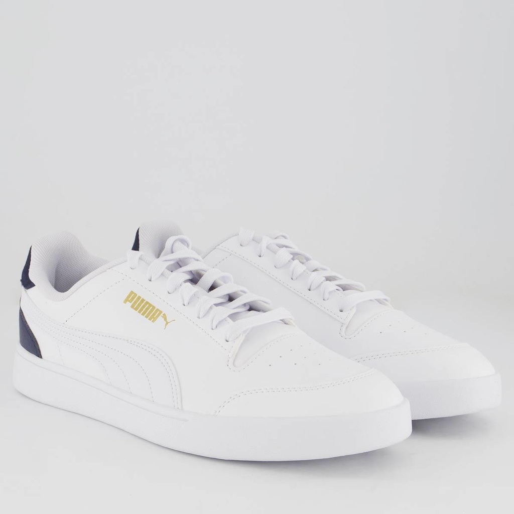 Imagem 2 do produto Tênis Puma Shuffle Branco e Dourado
