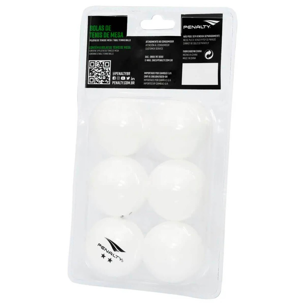 Imagem 3 do produto Bola de Tênis de Mesa Penalty Xxiii - 6 Unidades