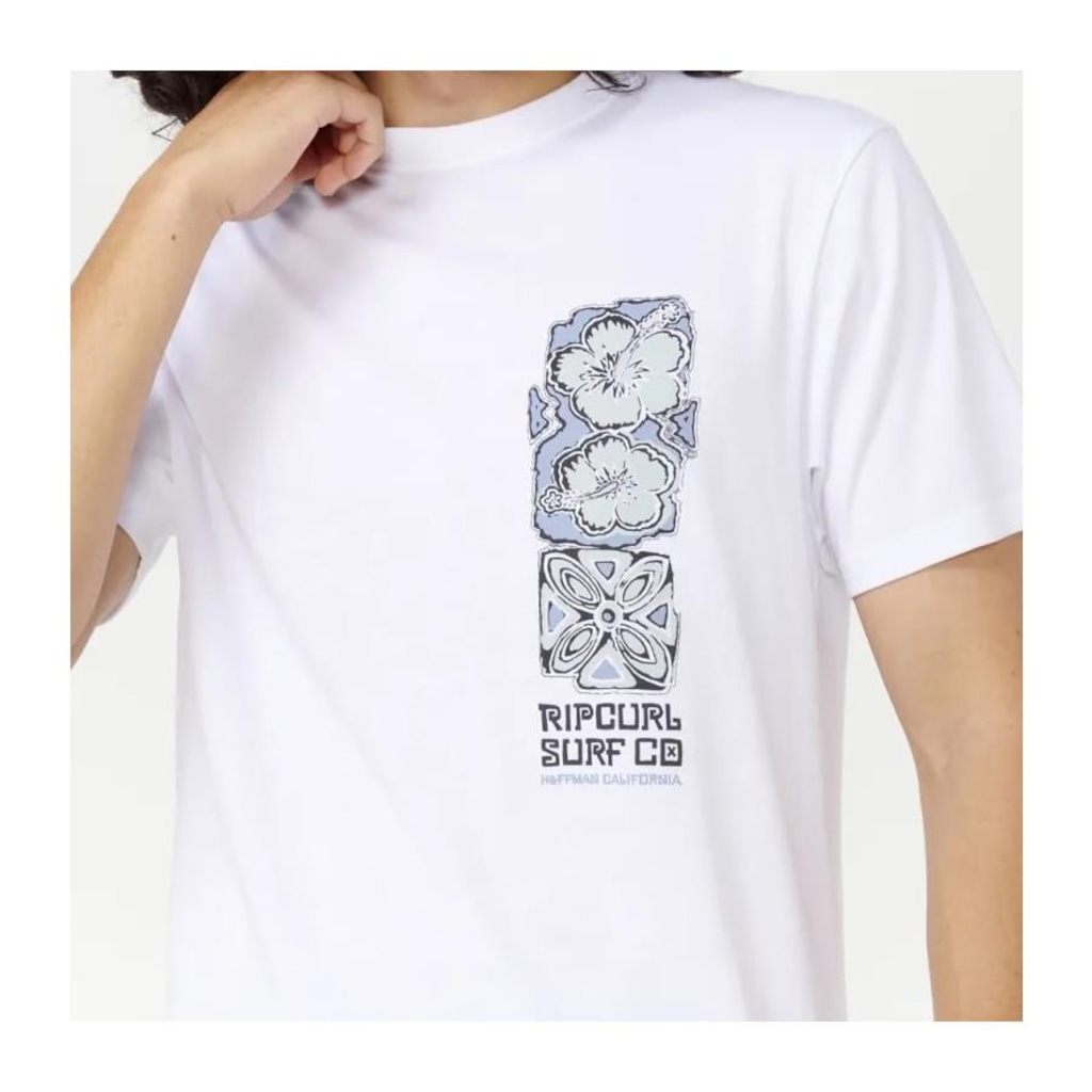 Imagem 2 do produto Camiseta Rip Curl Hoffman Low Tides White - Masculina