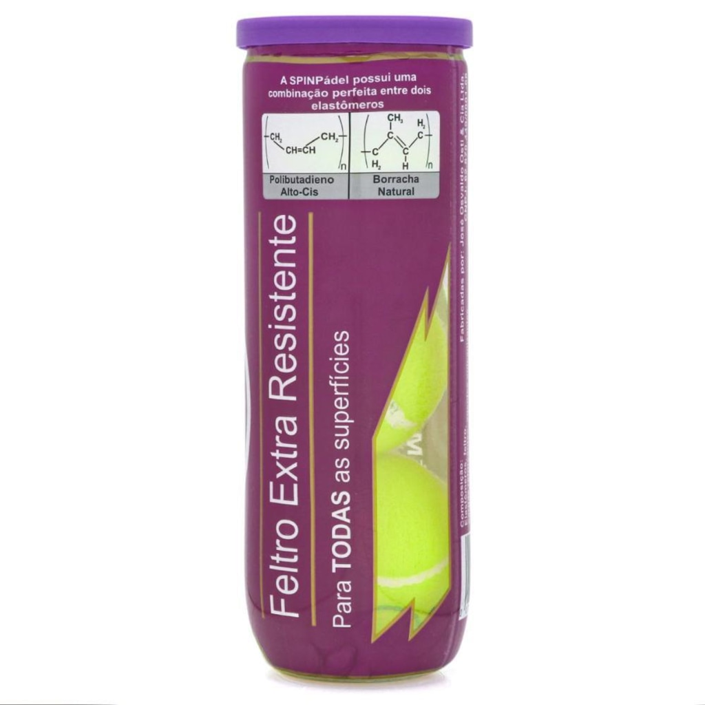 Imagem 2 do produto Bola de Padel Spin Extra Tubo com 03 Bolas