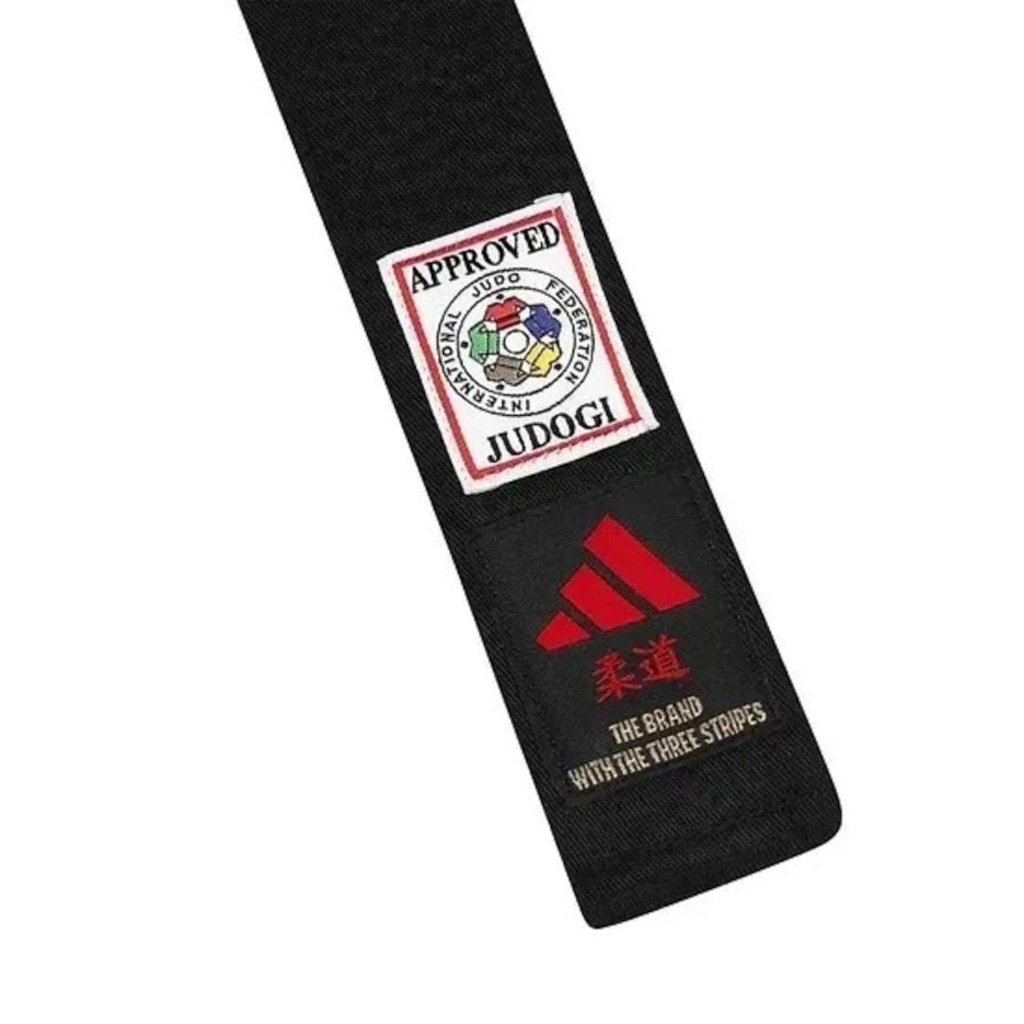 Imagem 3 do produto Faixa Preta Judô adidas Elite Logo com Selo Ijf Approved
