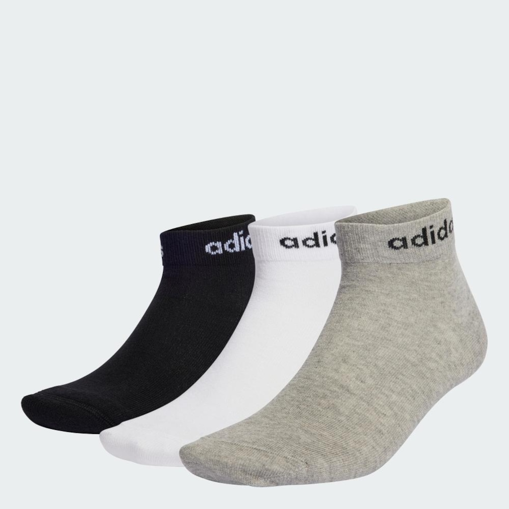 Imagem 2 do produto Kit Meias Finas Linear Ankle com 3 Pares - Adulto