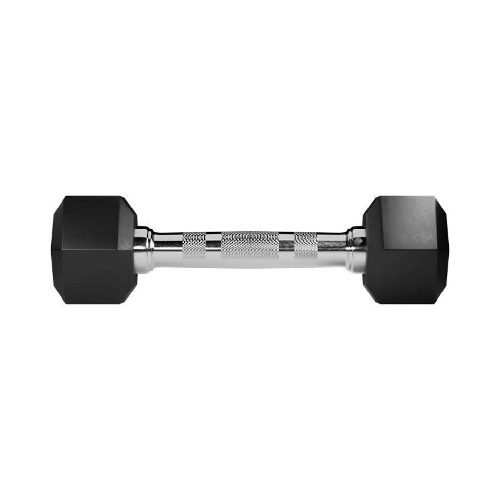 Imagem 2 do produto Halter Sextavado Rubber Kikos Pro 6Kg