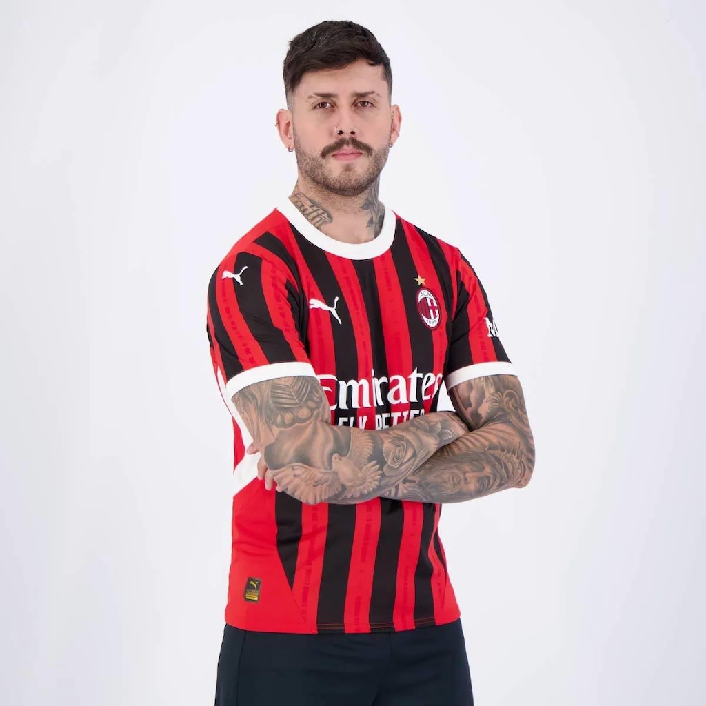Imagem 3 do produto Camisa Milan Home 2025 Puma 10 Rafa Leão Masculina