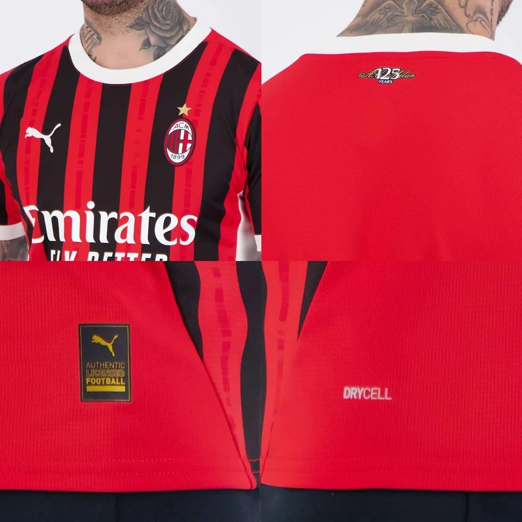 Imagem 5 do produto Camisa Milan Home 2025 Puma 10 Rafa Leão Masculina