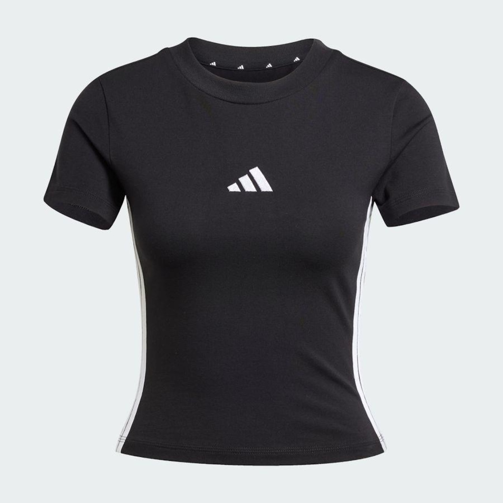 Imagem 3 do produto Camiseta adidas Essentials Três Listras Slim - Feminina