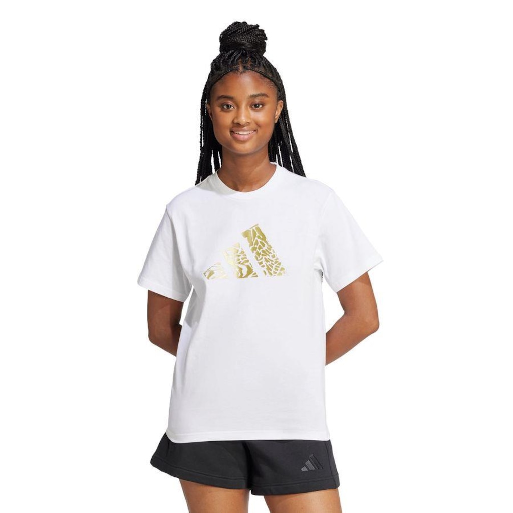 Imagem 2 do produto Camiseta Estampada Tech Metallic adidas - Feminina