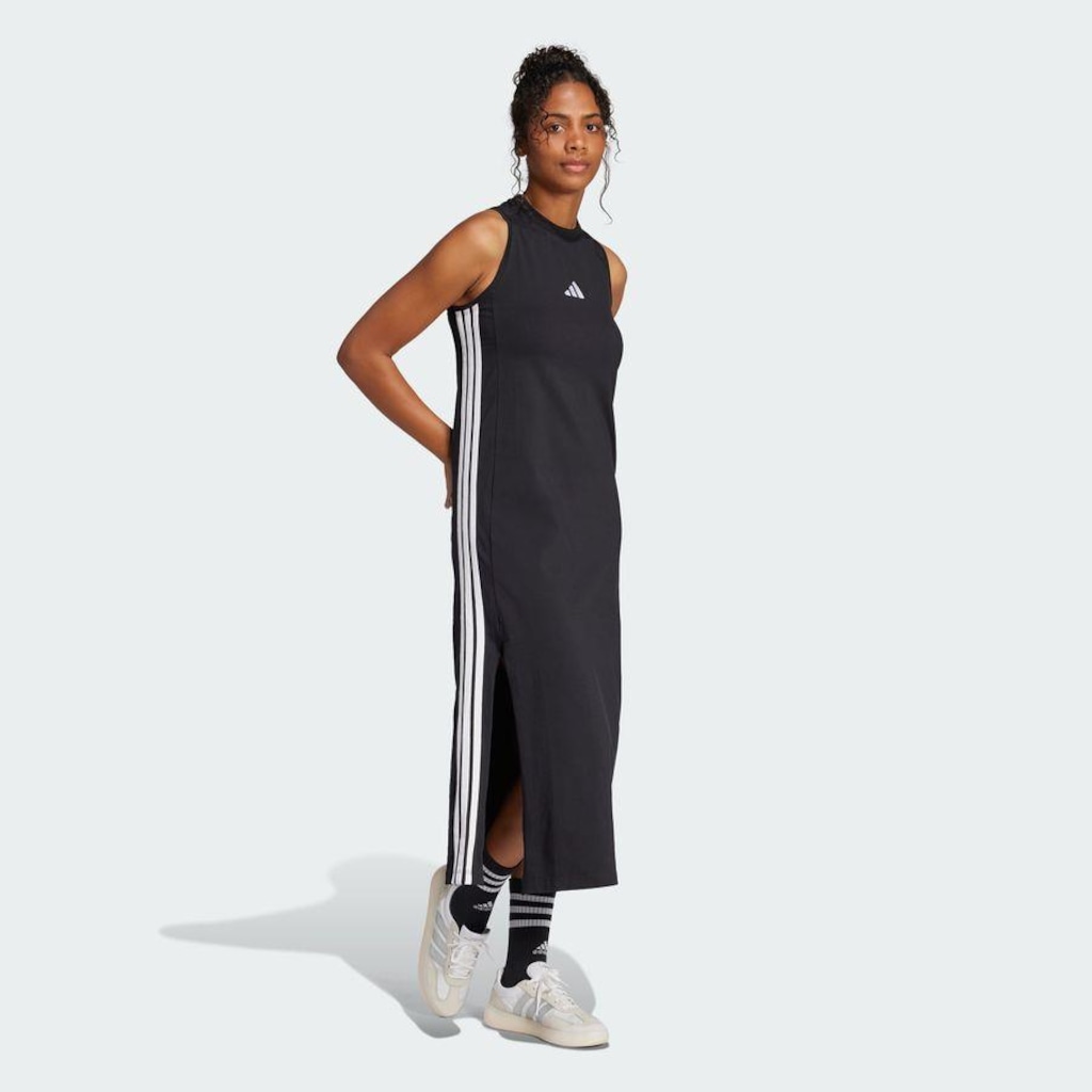 Imagem 5 do produto Vestido adidas Costas Nadador Longo Essentials Três Listras - Feminino